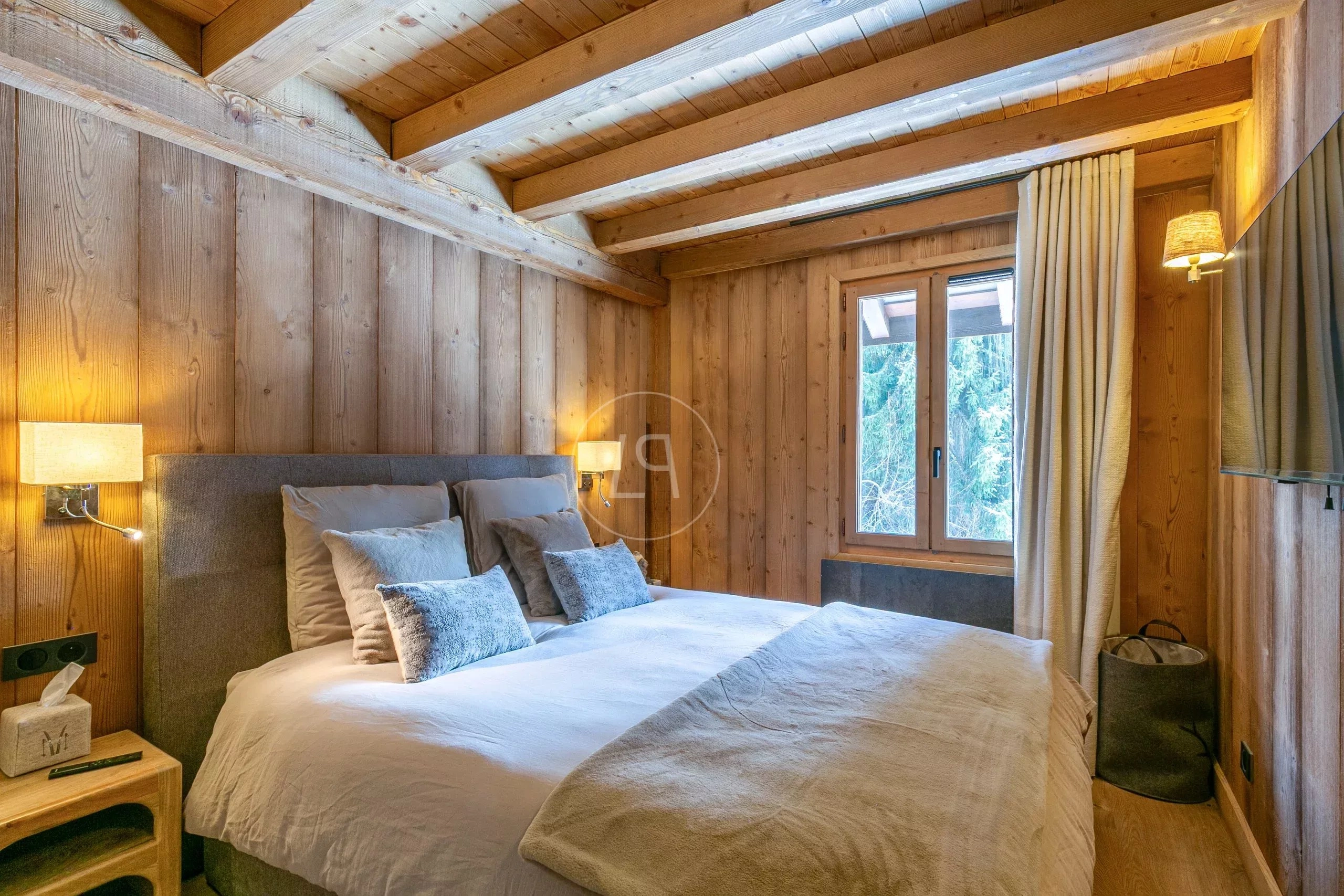 Gemütliches Schlafzimmer im Chalet-Stil
