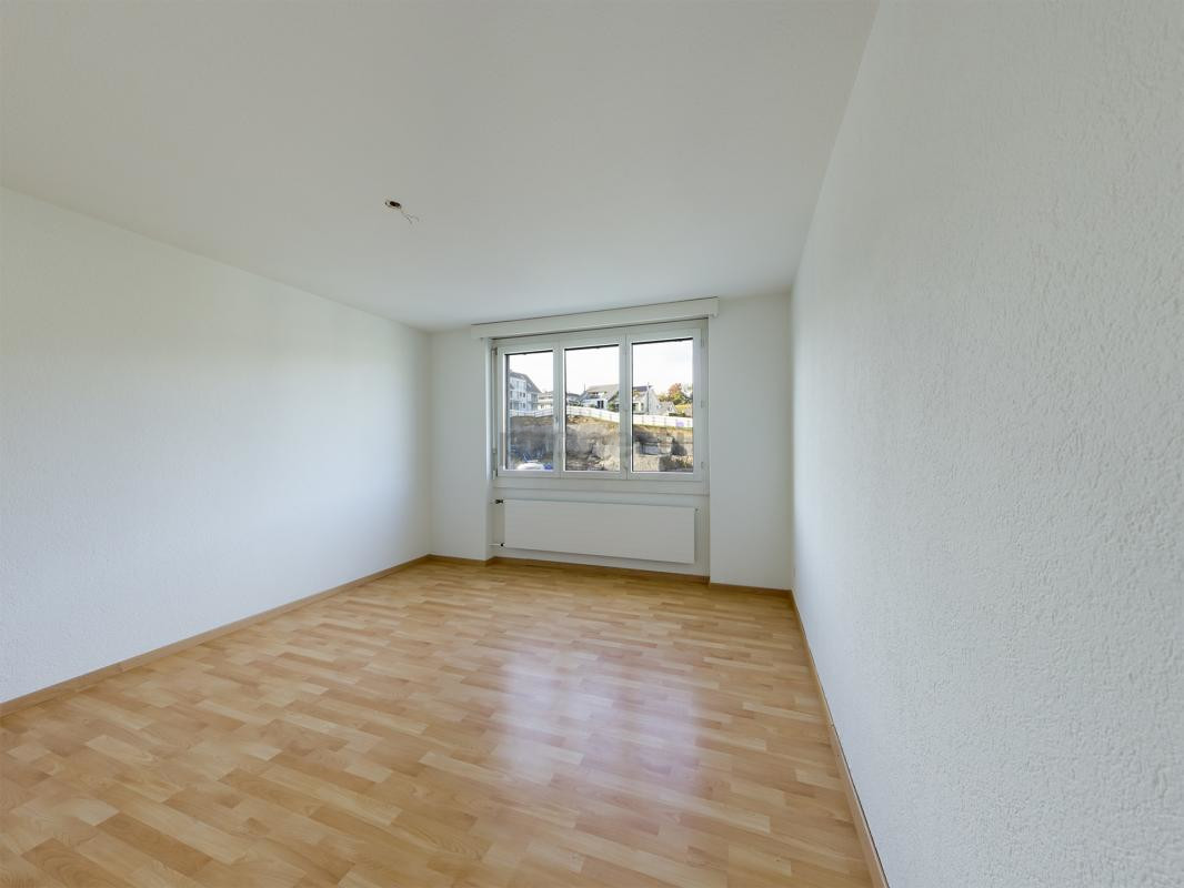 Leerer, heller Wohnraum mit Fenster