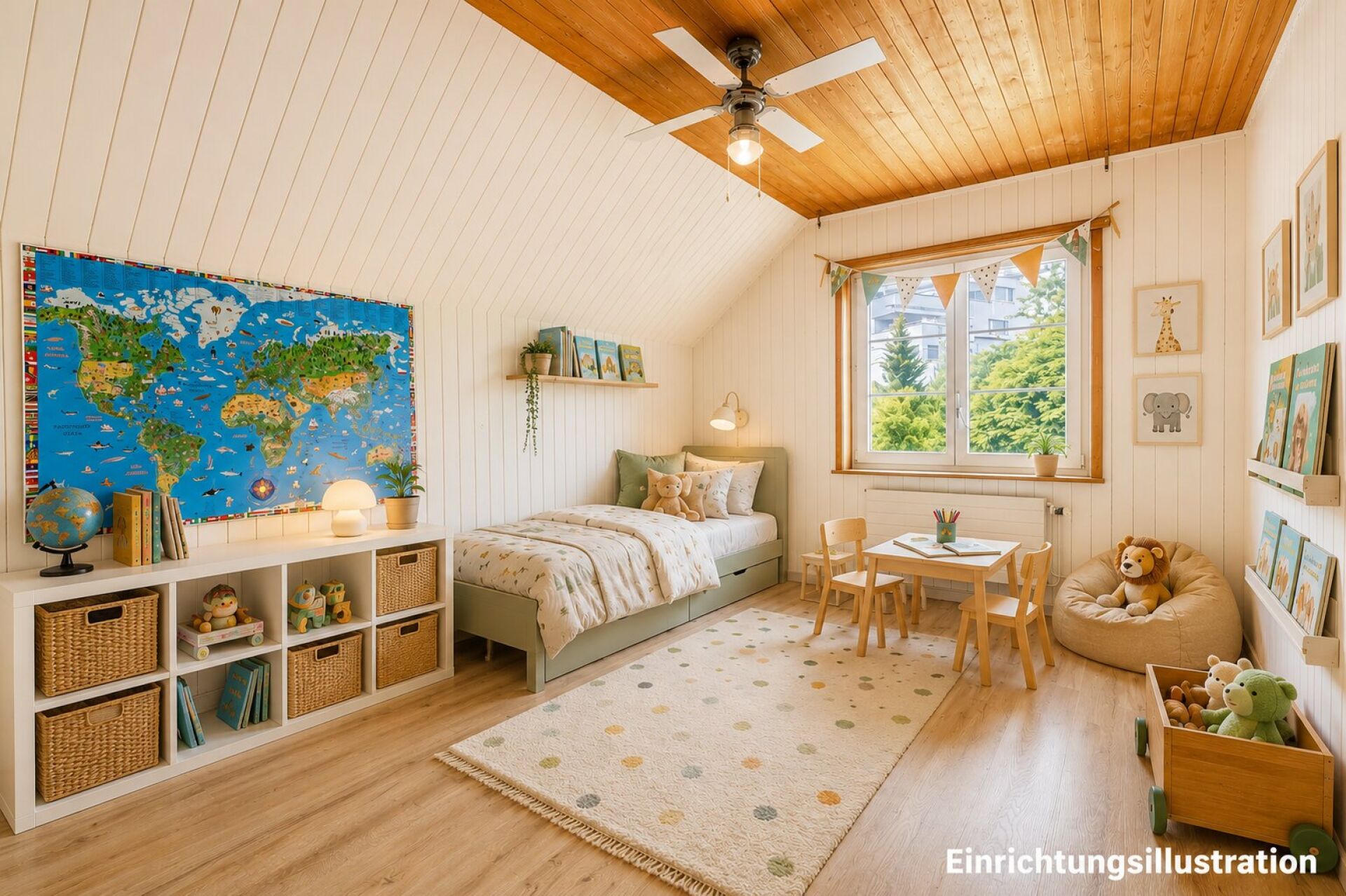 Kinderzimmer im Dachgeschoss