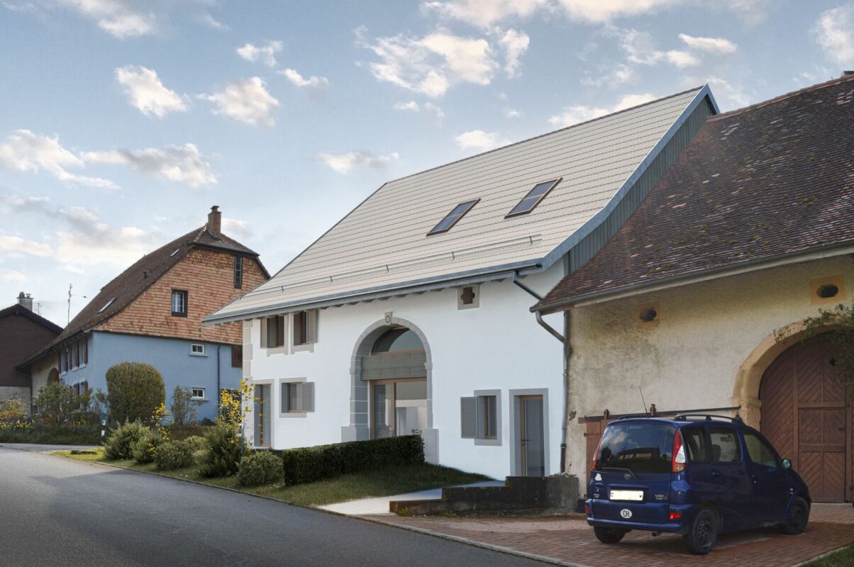 Straßenansicht mehrerer Wohnhäuser