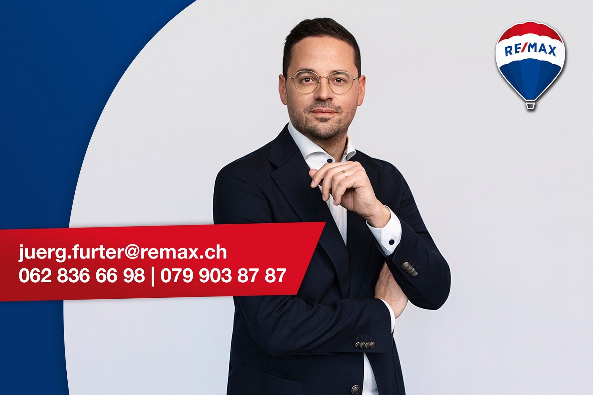 Werbe- und Maklerporträt mit RE/MAX-Branding