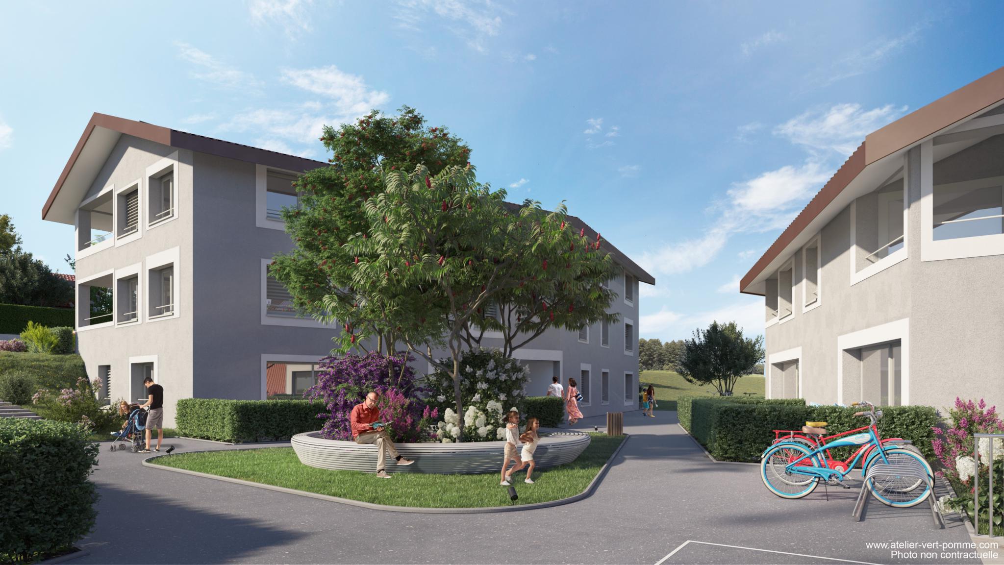 Moderne Wohnanlage mit Innenhof