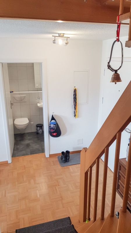 Treppenhaus mit Blick ins Gäste-WC