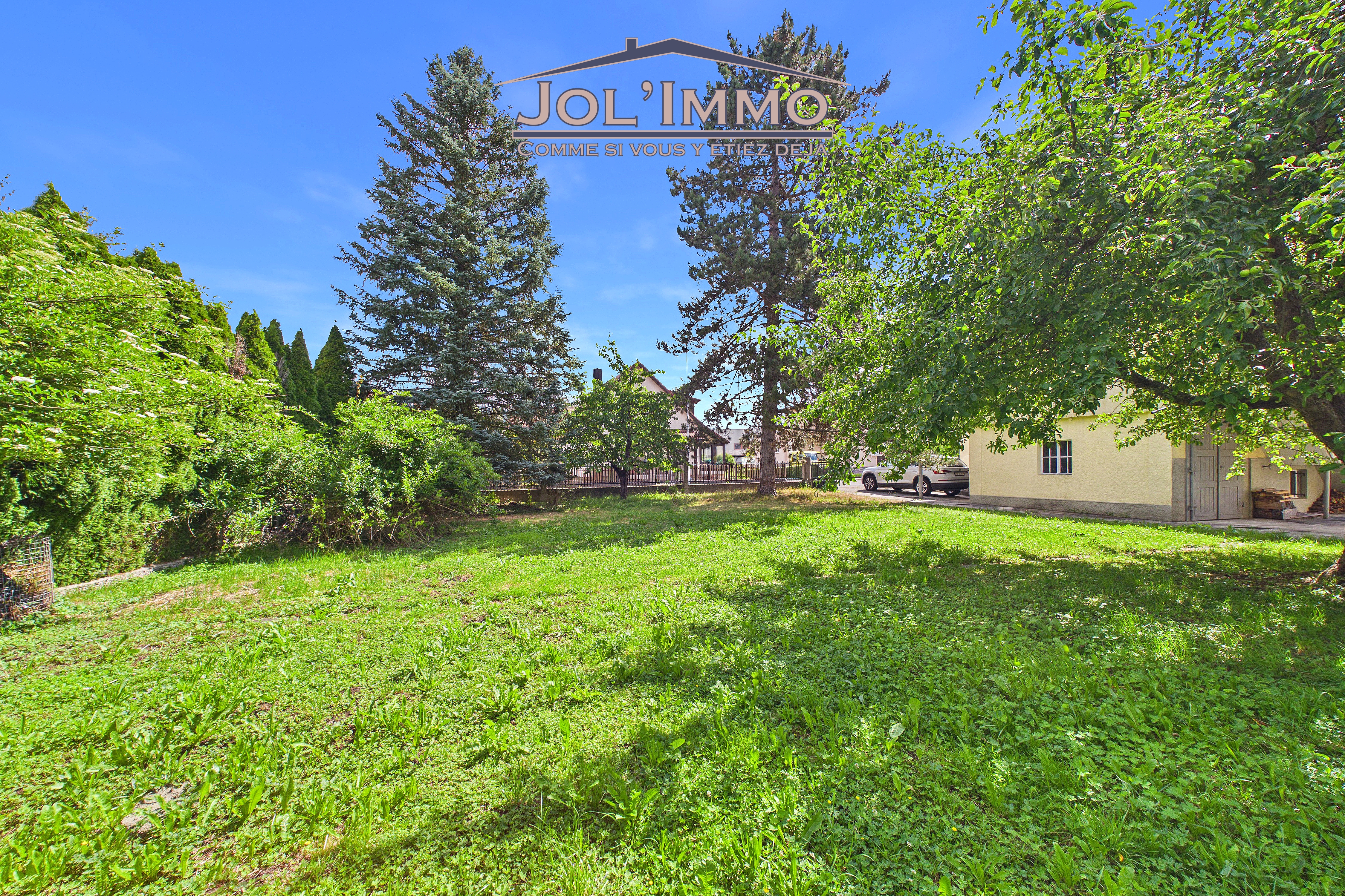Großer Garten mit Blick auf das Haus