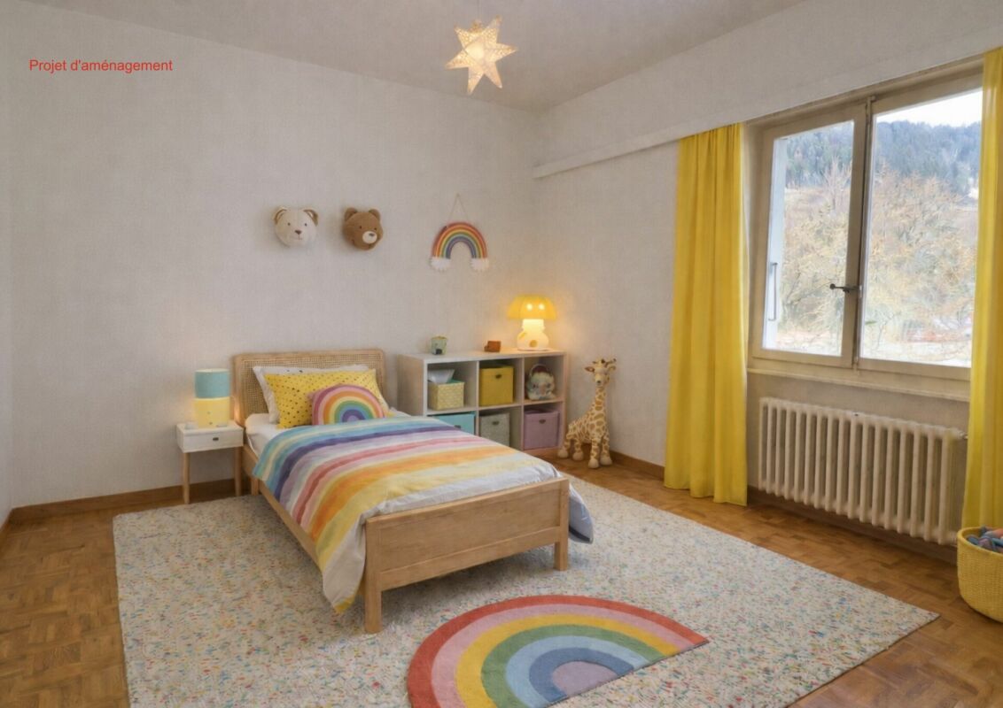 Kinderzimmer mit Regenbogen-Deko