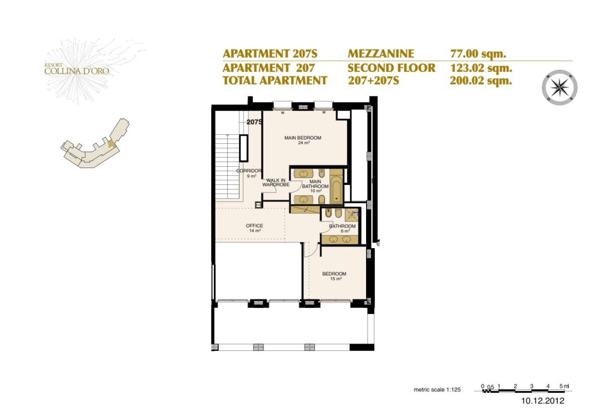 Grundriss einer Apartment-Etage