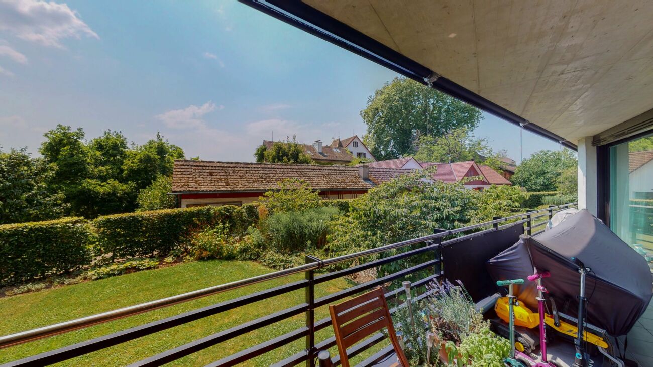 Balkon mit Gartenblick