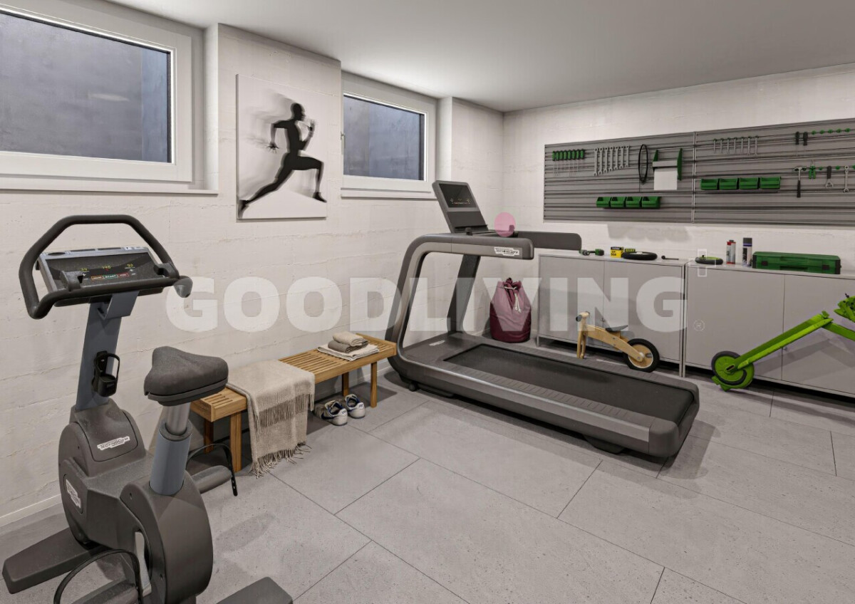 Fitnessraum im Keller