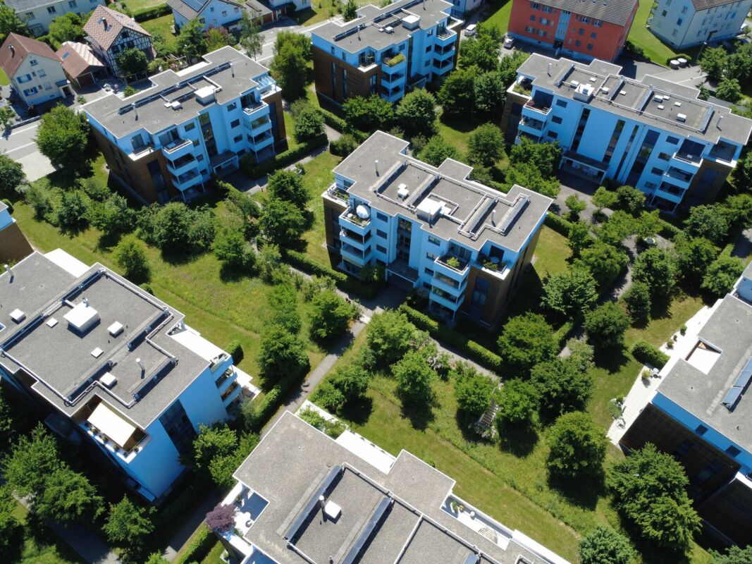 Luftaufnahme einer Wohnanlage