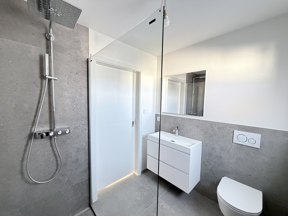 Modernes Badezimmer mit Walk-in-Dusche