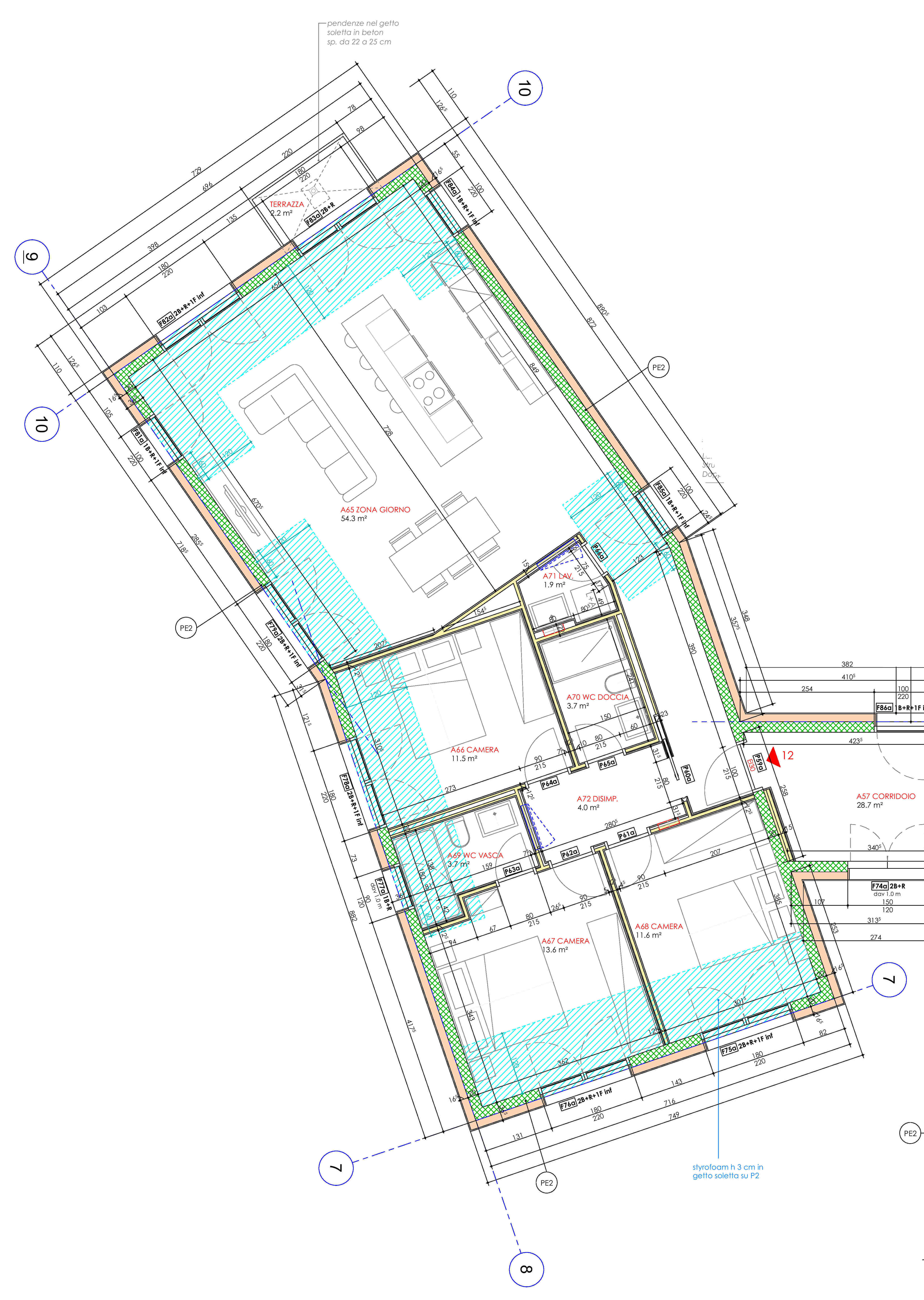 Grundriss einer Wohnetage