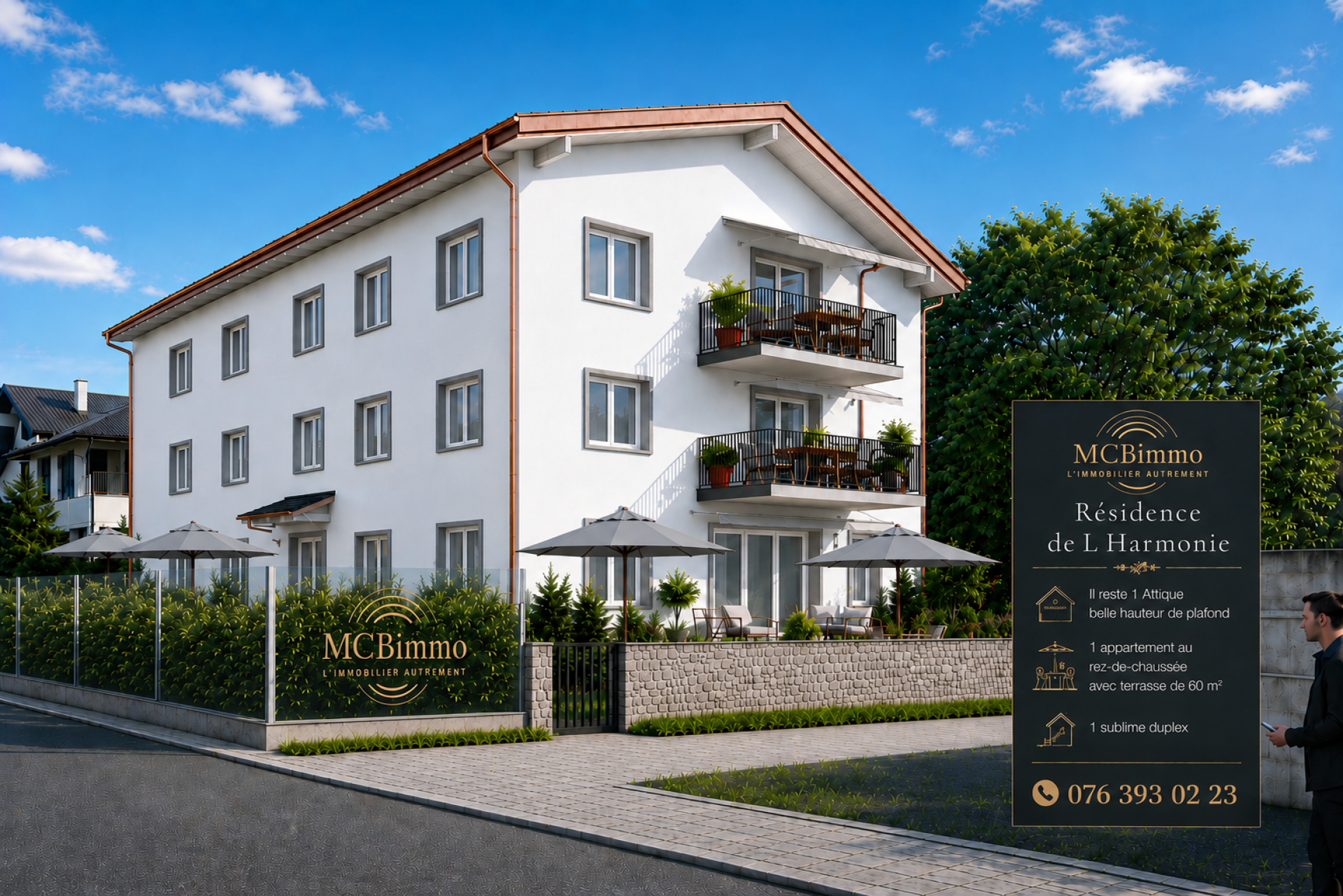 Mehrfamilienhaus mit Balkon und Garten