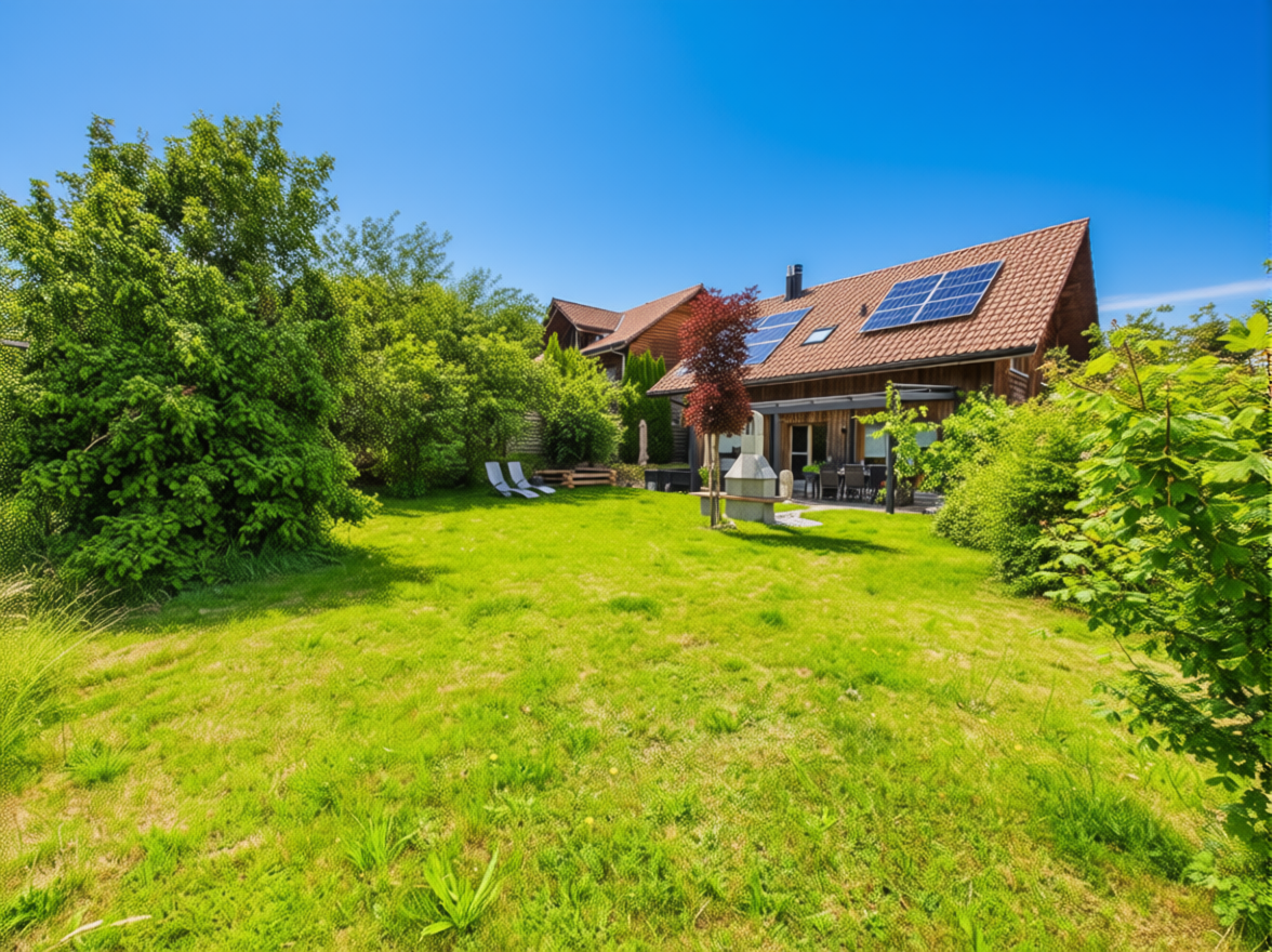 Großzügiger Garten mit Einfamilienhaus