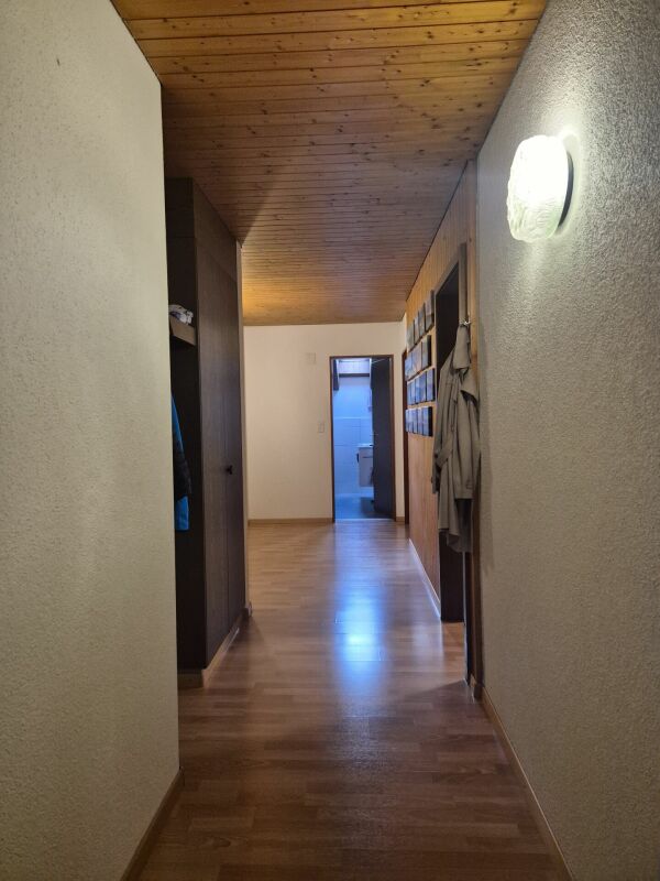 Flur mit Holzdecke