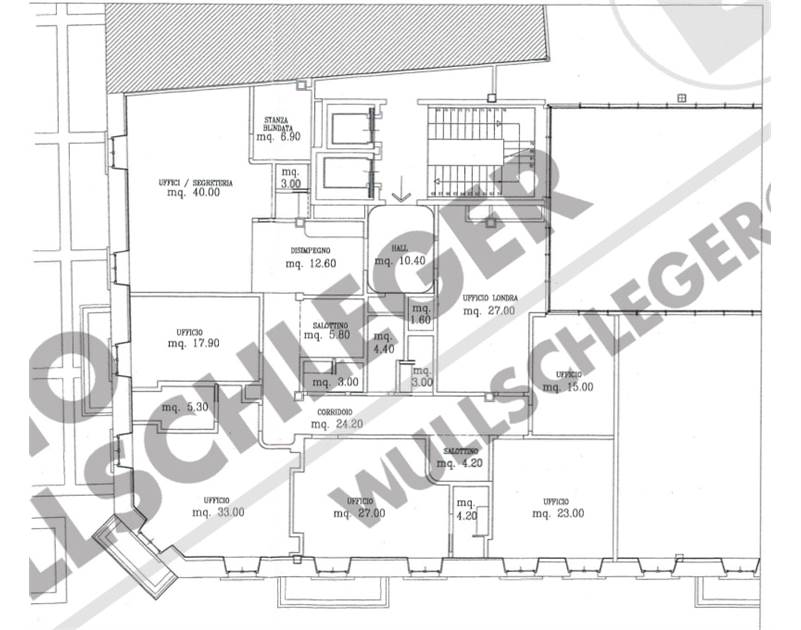 Grundriss von Büroräumen