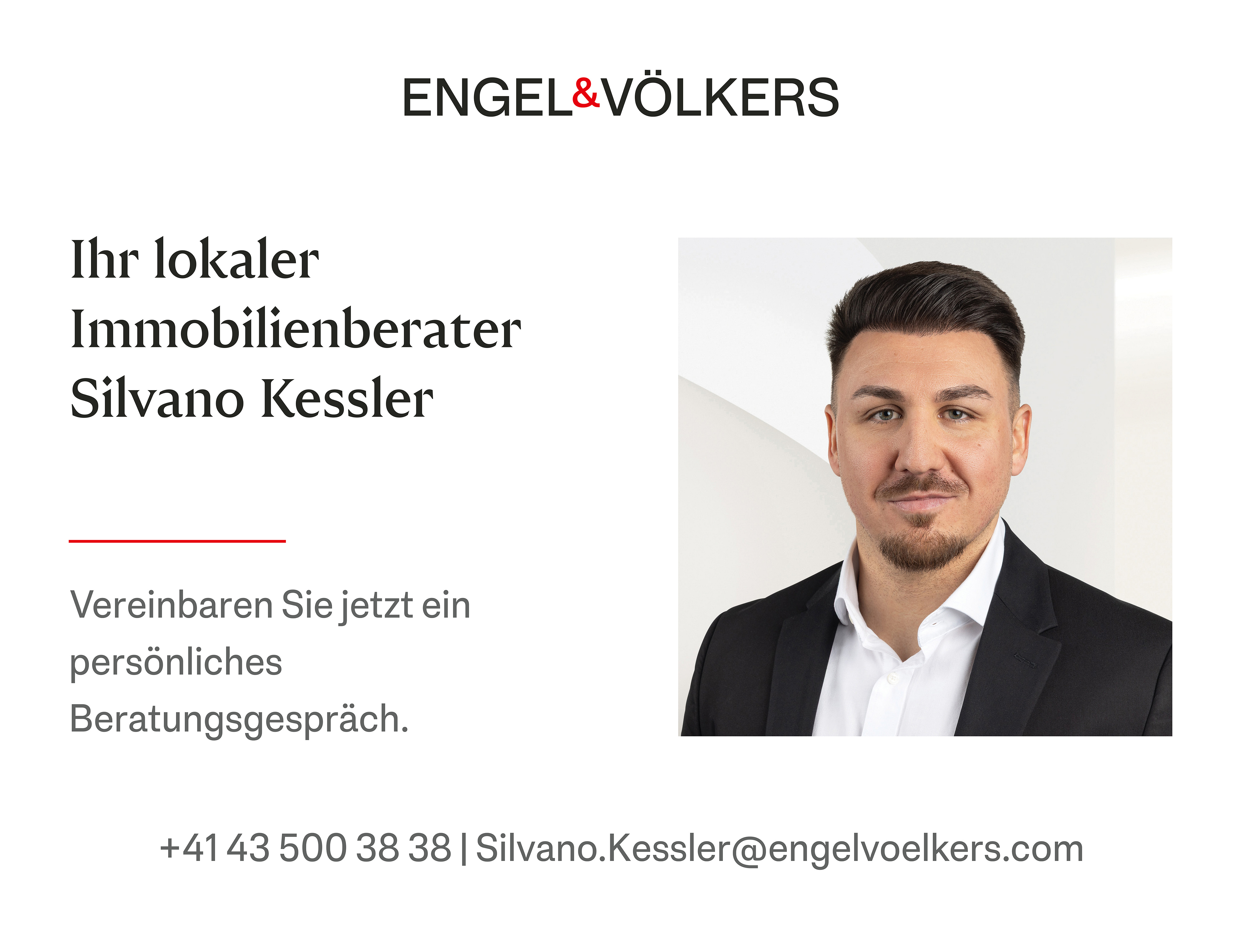 Werbebanner mit Immobilienberater