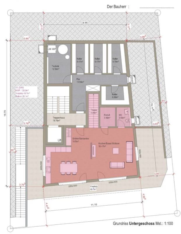 Grundriss Untergeschoss
