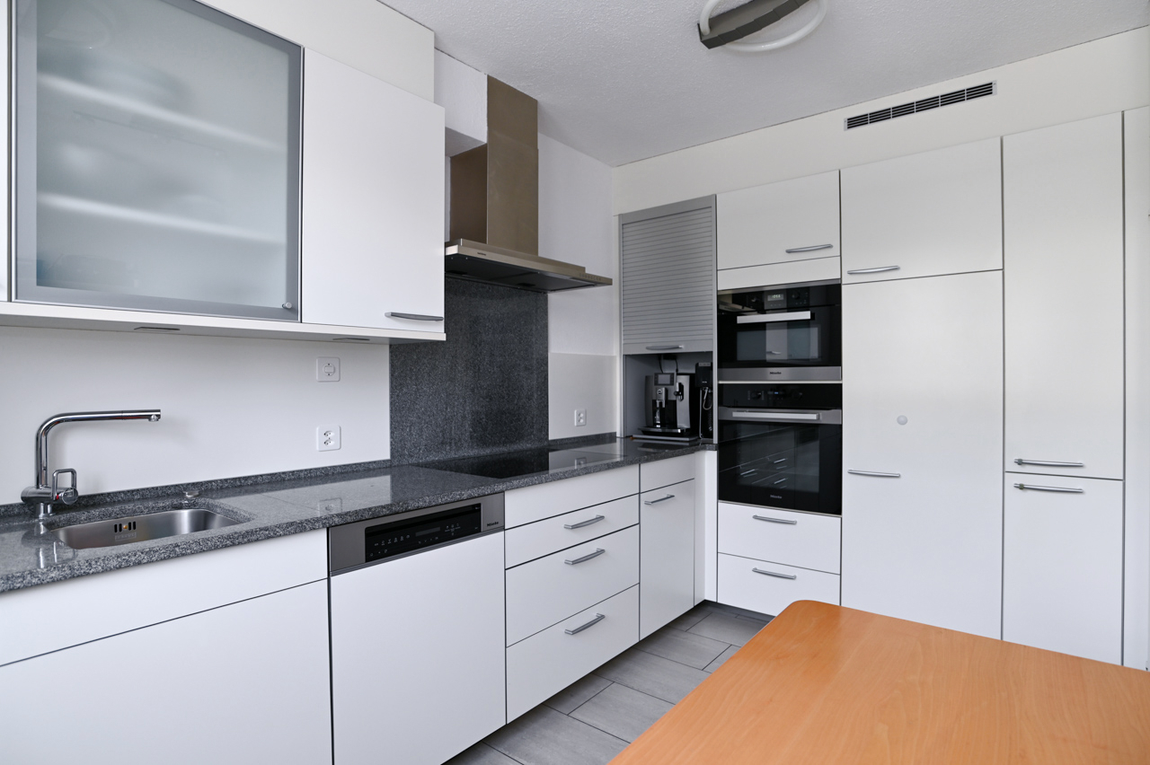 Moderne Küche mit Einbaumöbeln