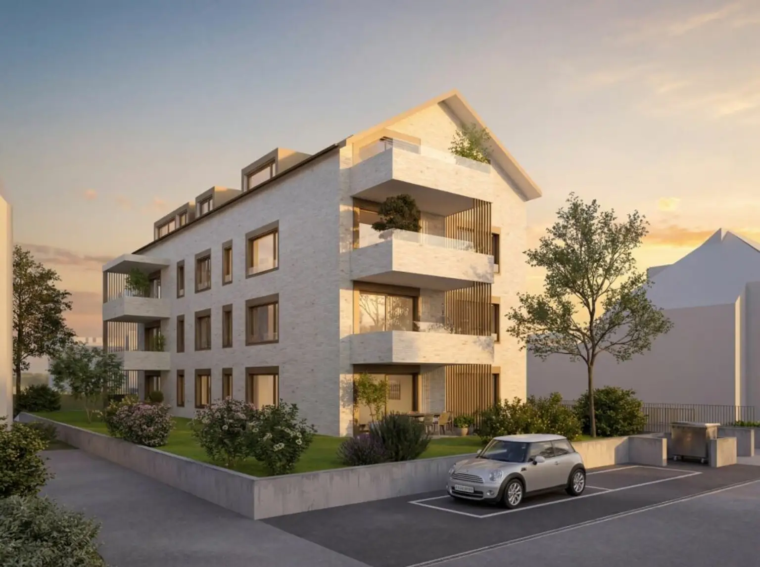 Exklusive 3 1/2 Zimmer Maisonette Wohnung inklusive 1 Autoeinstellplatz in Allschwil – Allschwil