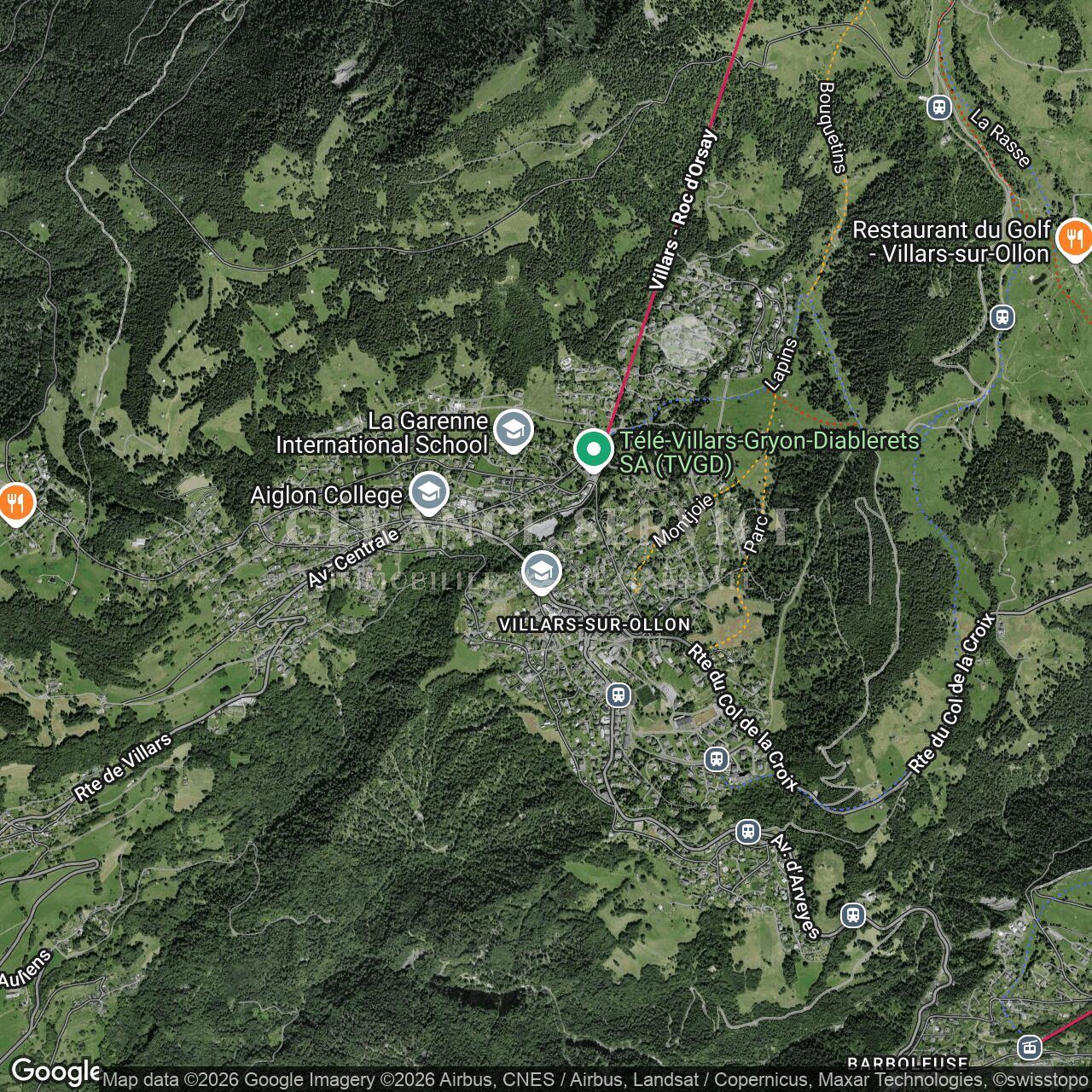 Satellitenkarte von Villars-sur-Ollon