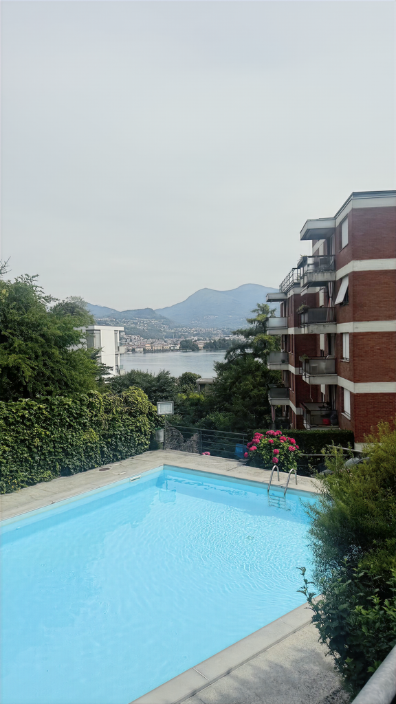 Pool mit Seeblick und Bergkulisse