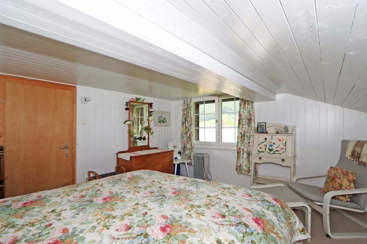 Schlafzimmer mit Dachschräge
