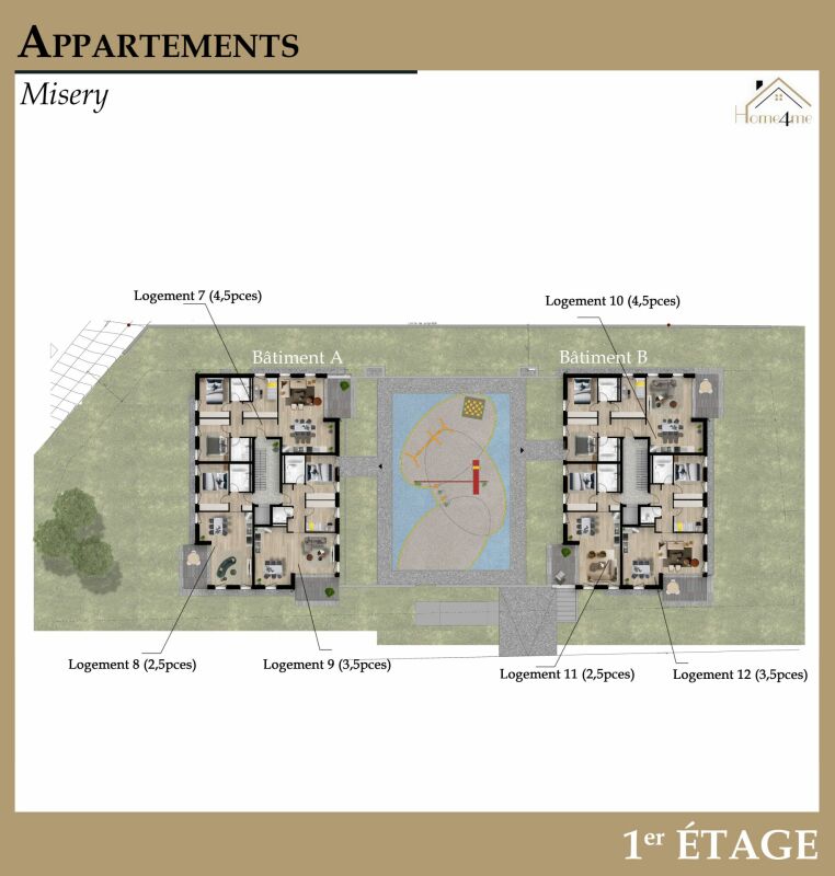 Wohnungsgrundriss im 1. Obergeschoss