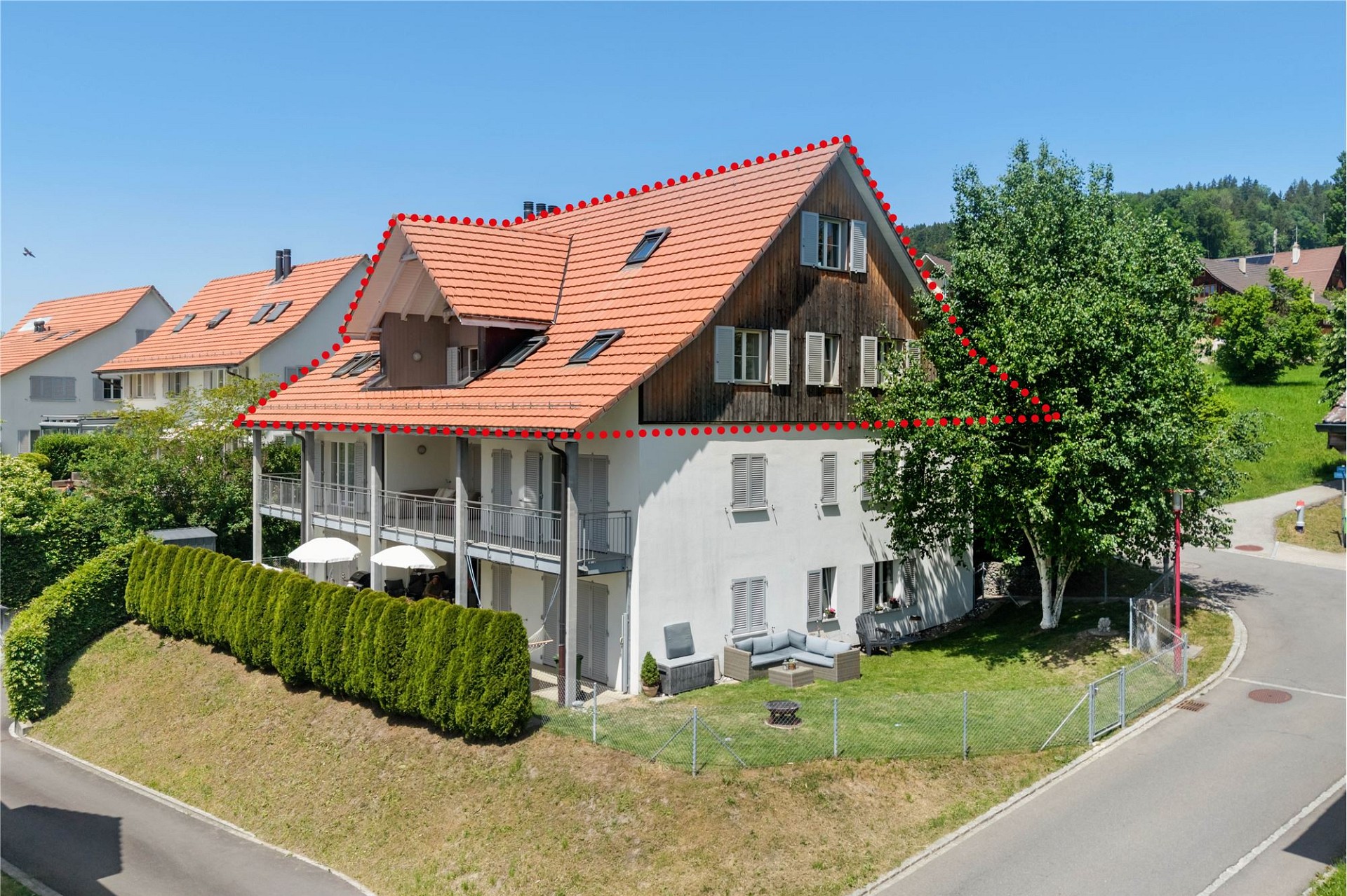 Ländliches Einfamilienhaus mit Satteldach