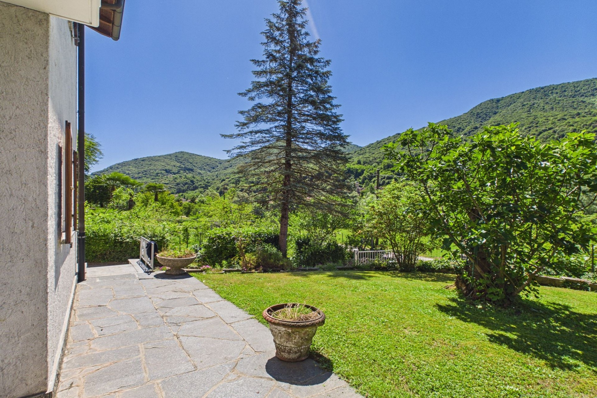Garten mit Bergblick