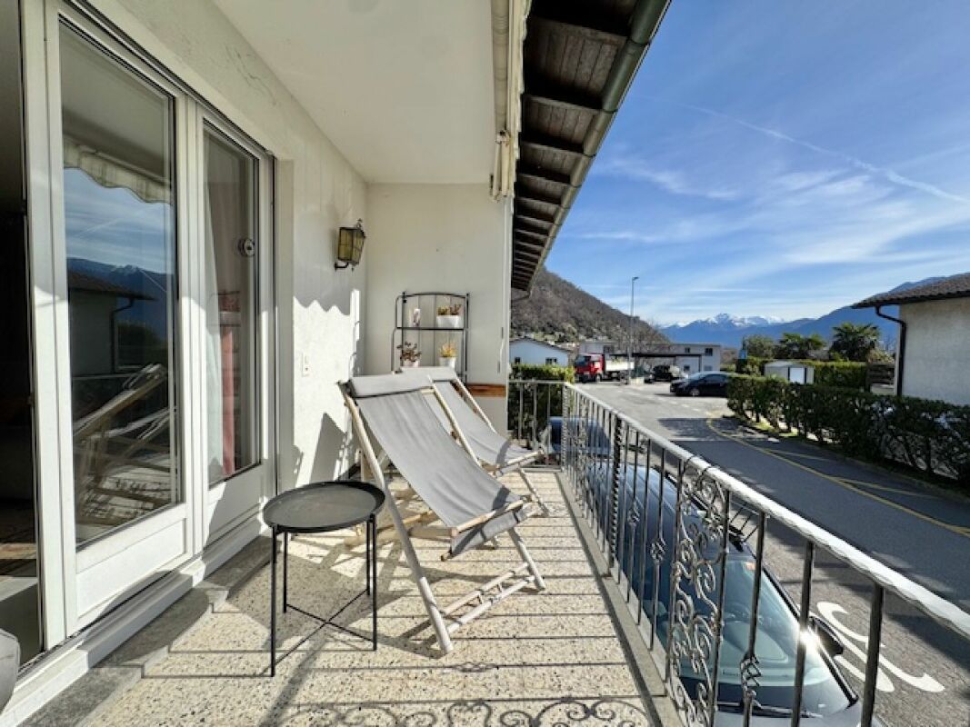 Balkon mit Bergblick