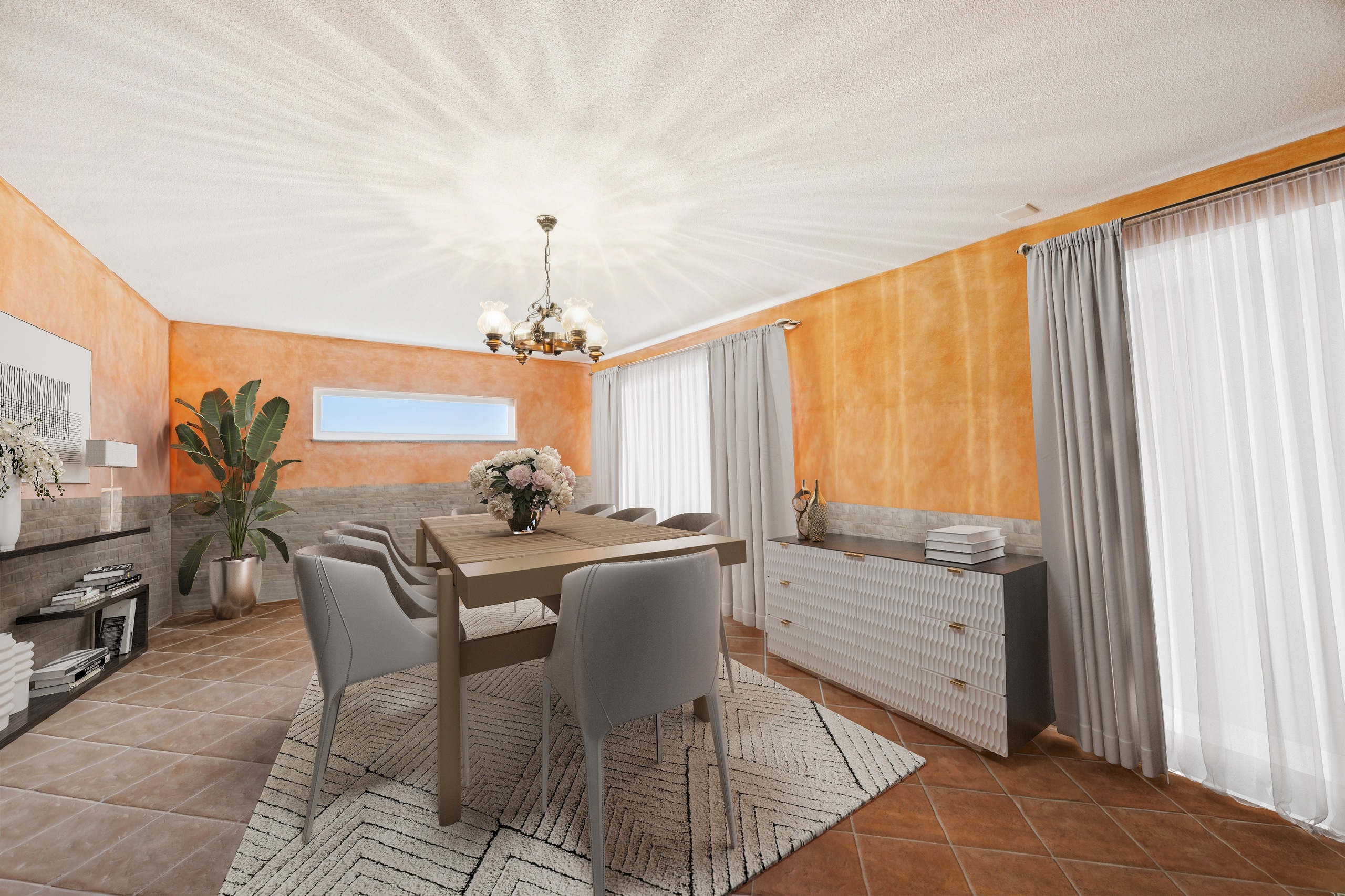 Stilvoll eingerichtetes Esszimmer
