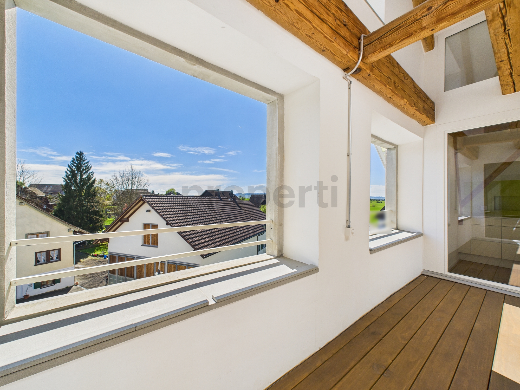Balkon mit Blick ins Grüne