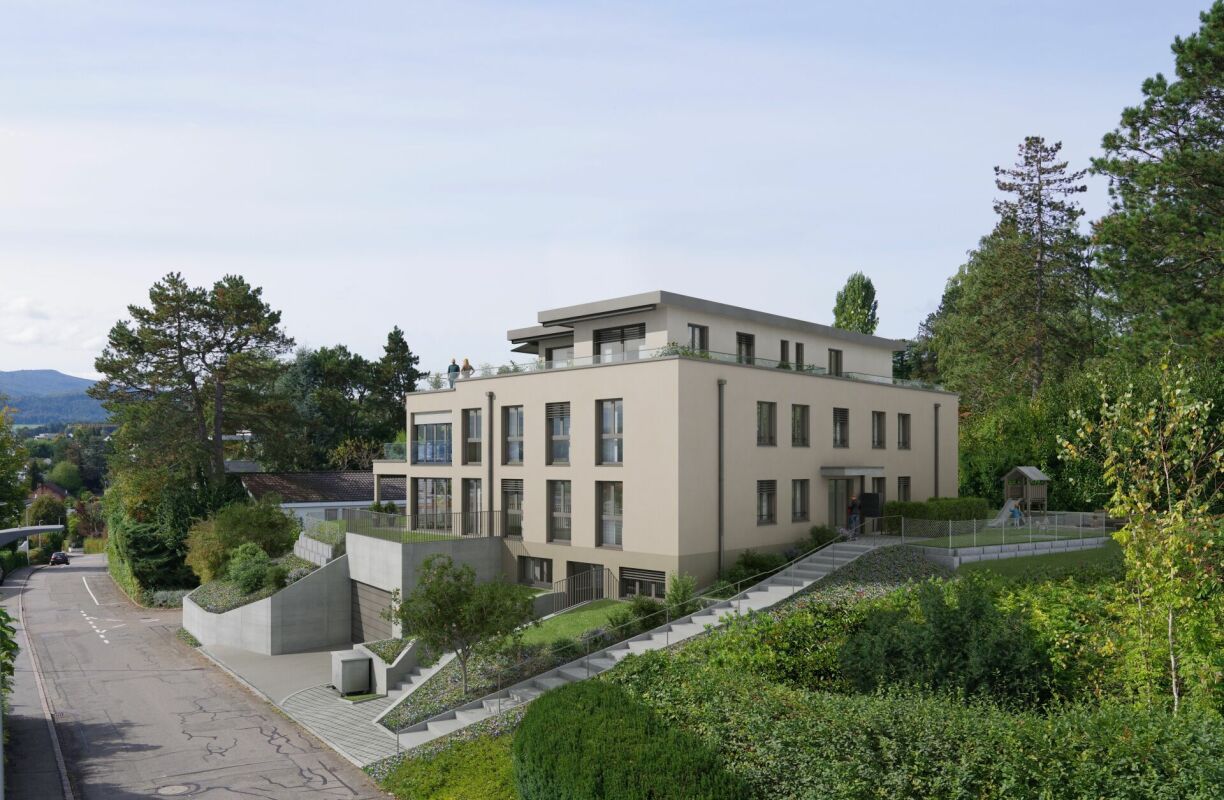 Modernes Mehrfamilienhaus in grüner Hanglage