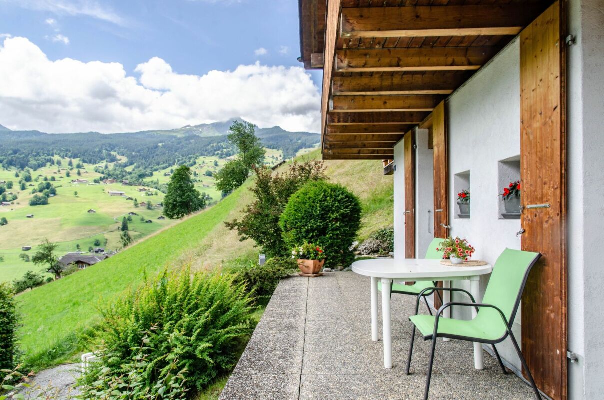 Balkon mit Bergblick