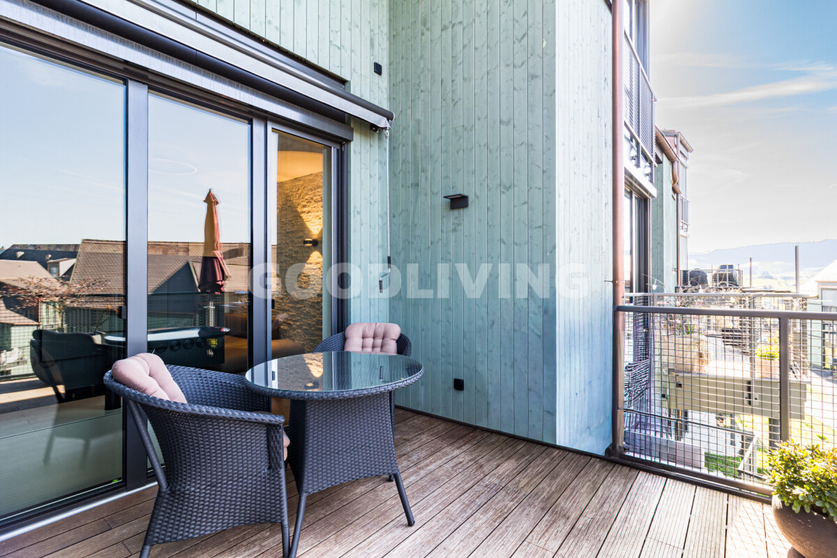 Balkon mit Sitzgruppe