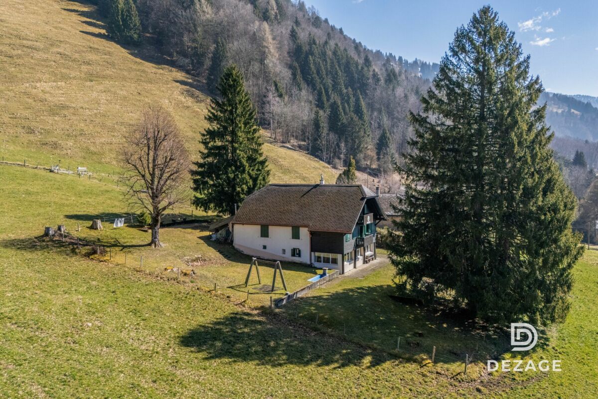 Alpenhaus in grüner Hanglage