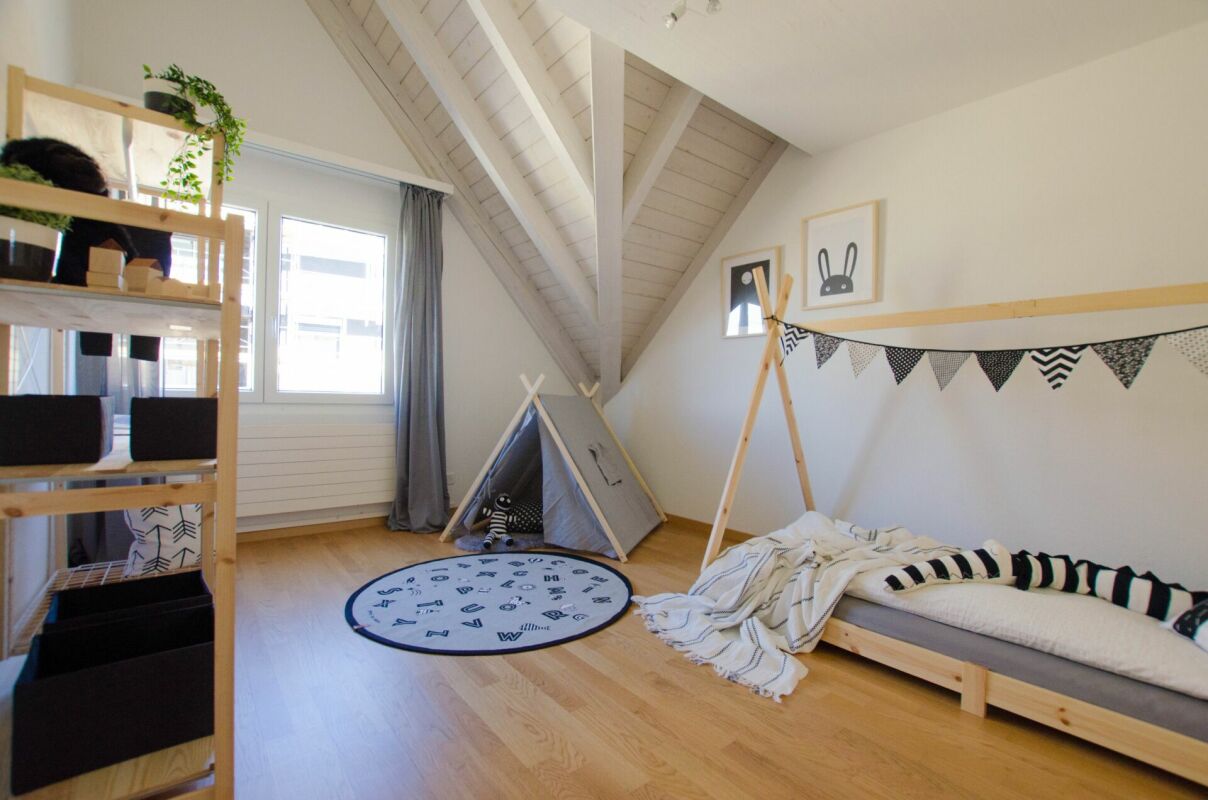 Kinderzimmer unterm Dach