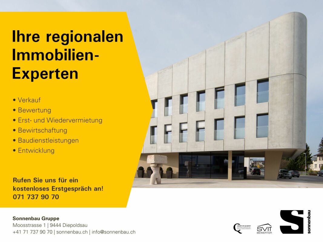 Werbebild einer modernen Gewerbeimmobilie