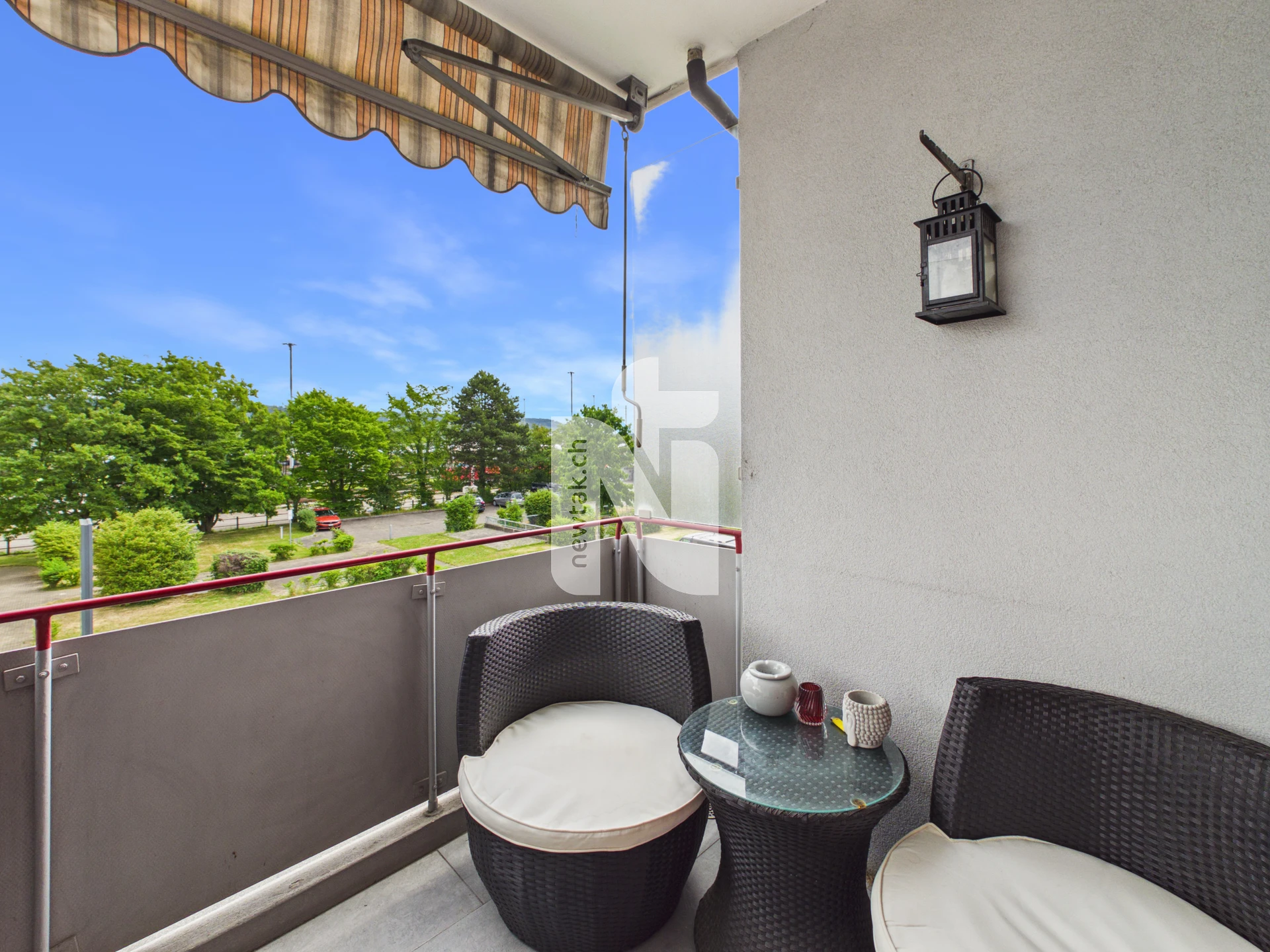 Balkon mit Blick ins Grüne