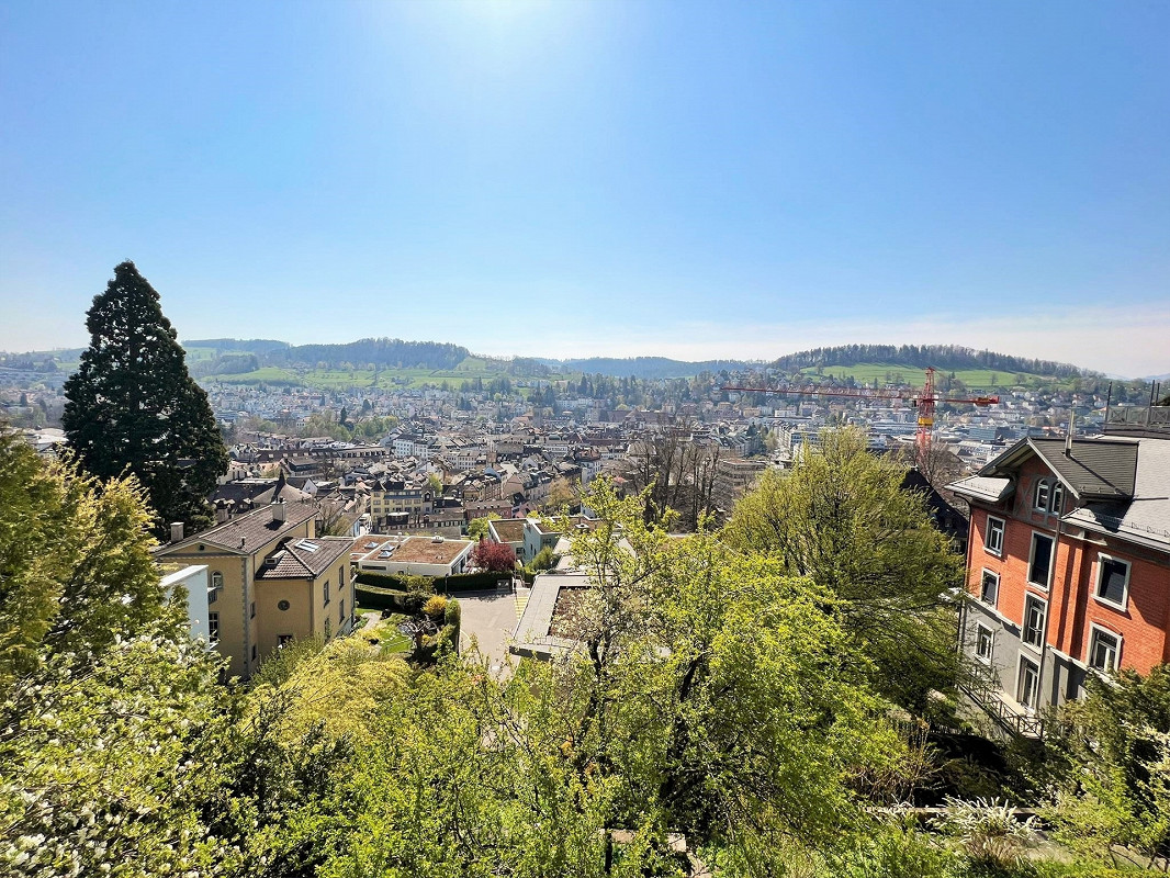 Stadtpanorama mit Grünblick