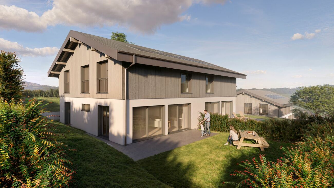 Modernes Wohnhaus mit Garten