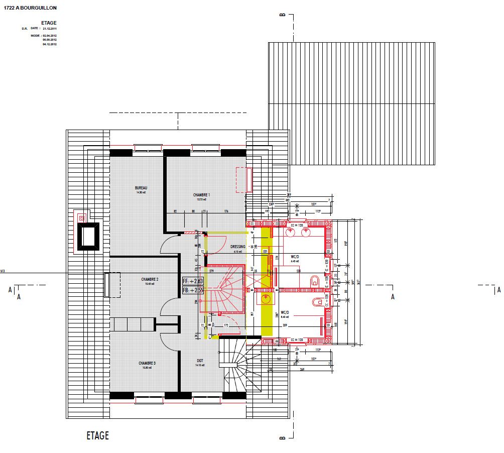 Unbekannter Grundriss einer Etage