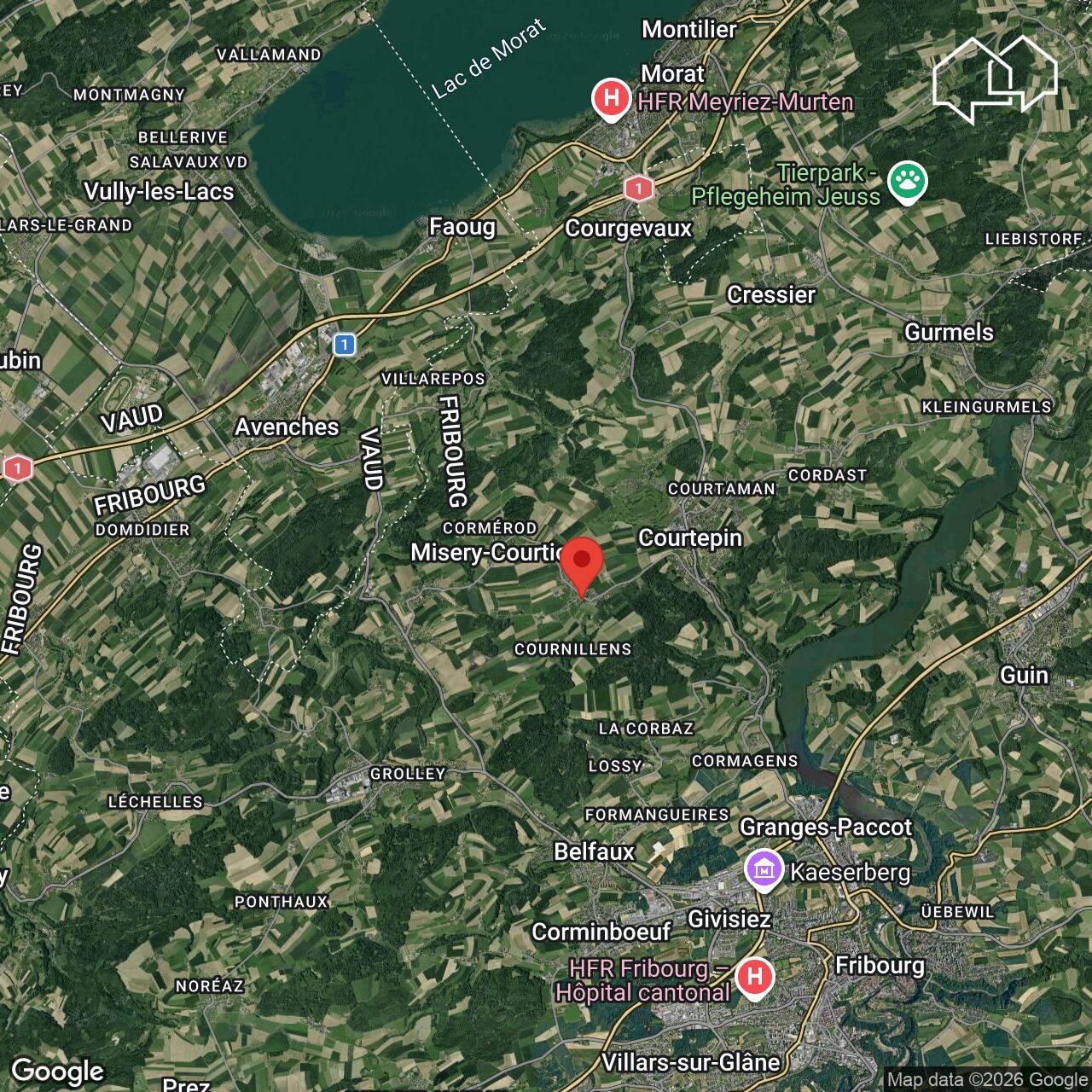 Kartenausschnitt mit Standort-Pin