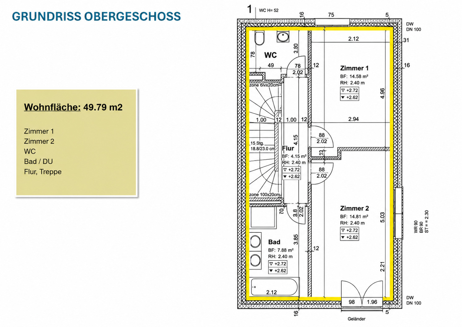 Grundriss Obergeschoss