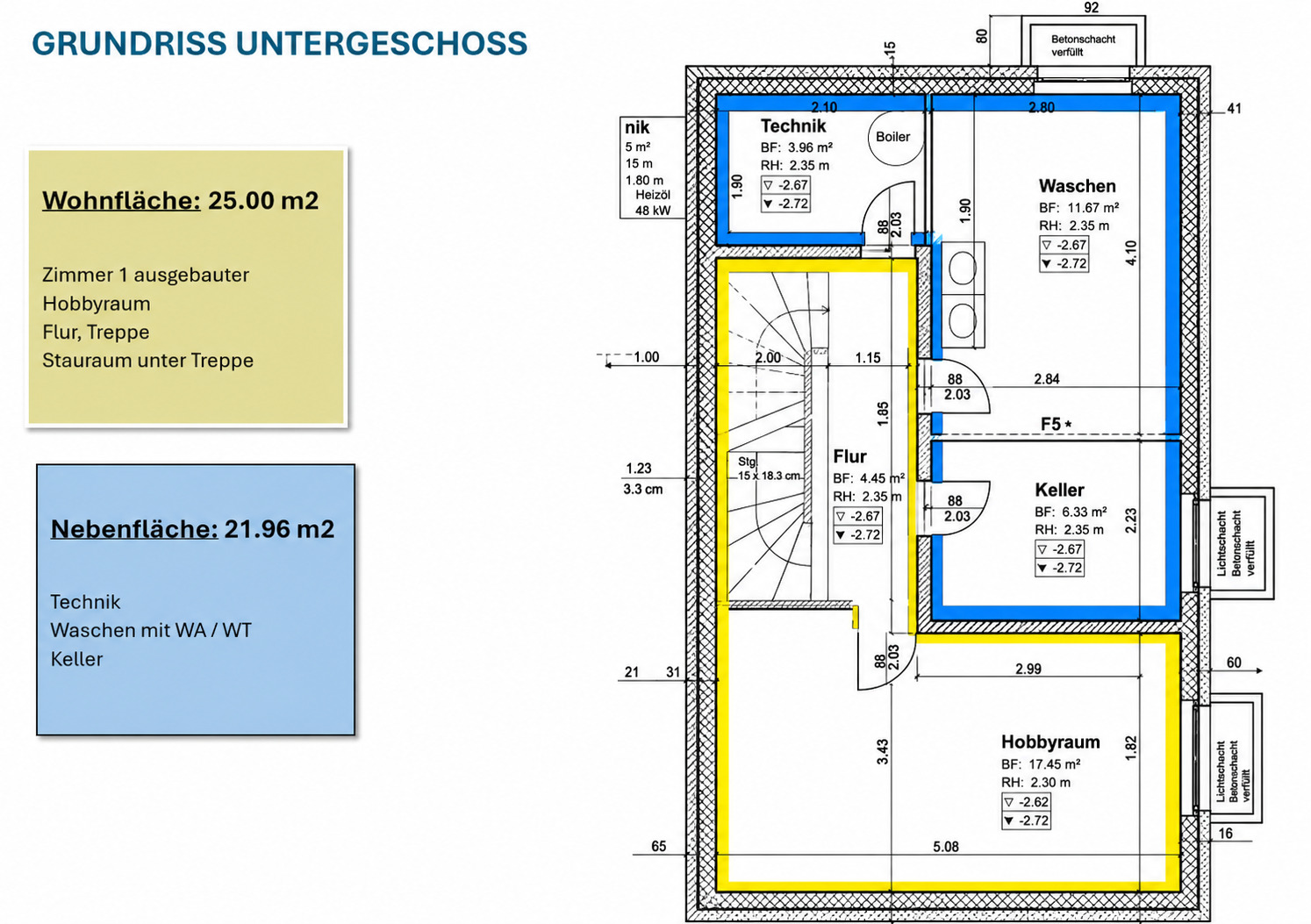 Grundriss Untergeschoss