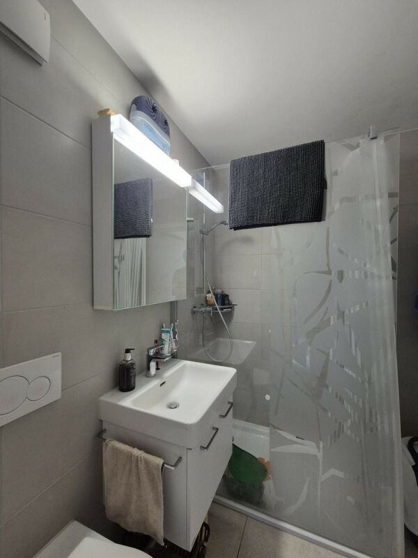 Modernes kleines Badezimmer mit Dusche