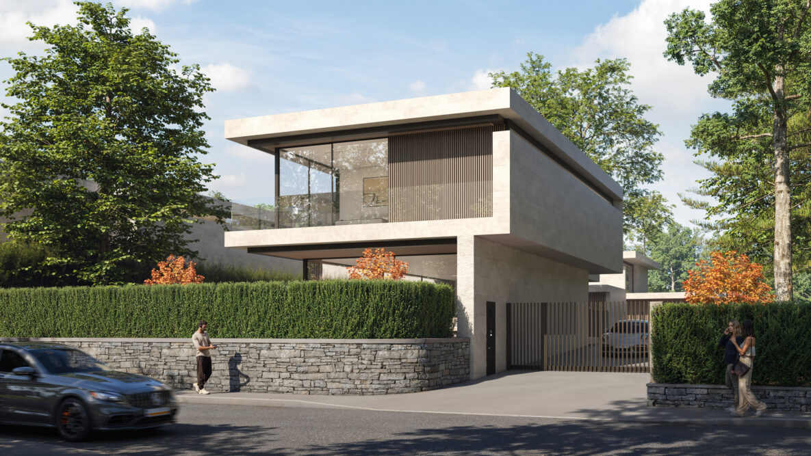 Modernes Einfamilienhaus mit straßenseitiger Einfahrt