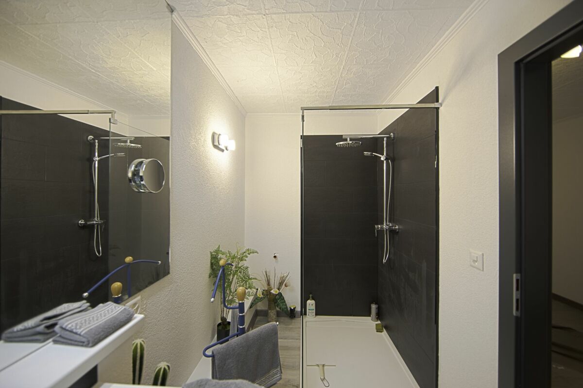 Modernes Badezimmer mit Doppel-Dusche
