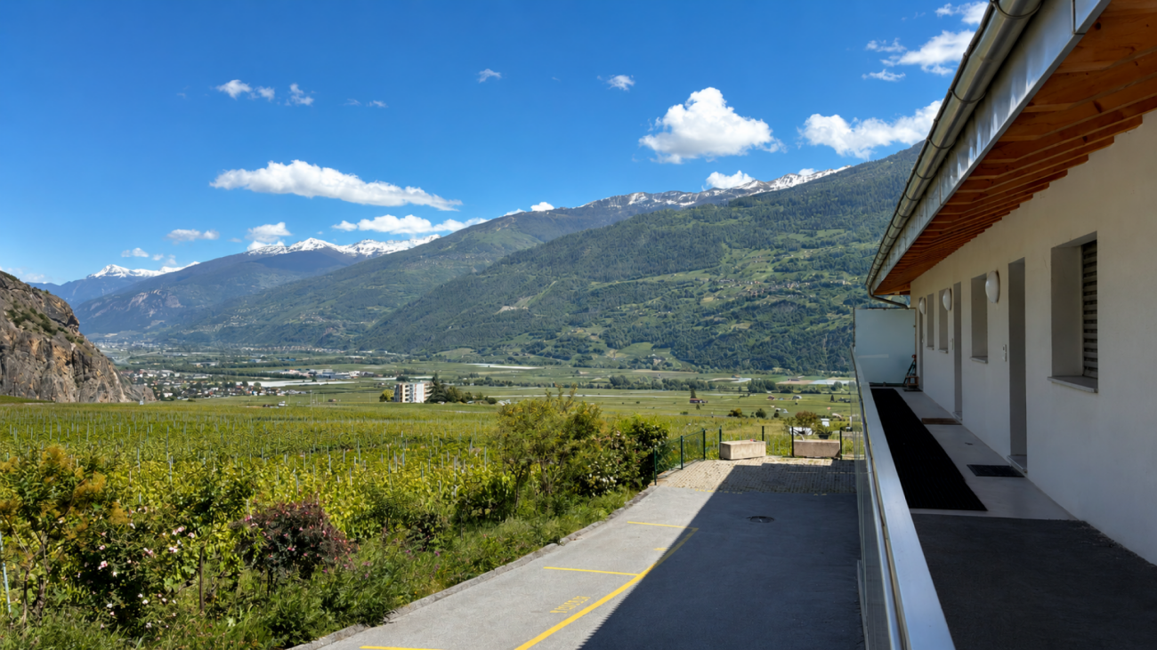 Balkon mit Alpenpanorama