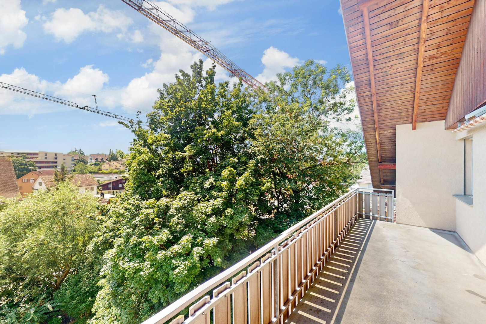 Balkon mit Blick ins Grüne